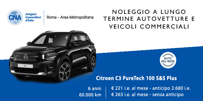 Noleggio Auto a Lungo Termine Citroen C3 Puretech