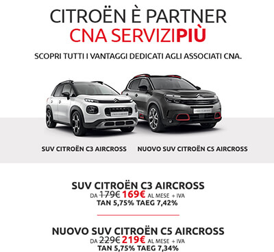 Convenzione CNA Citroen C3 C5 Aircross